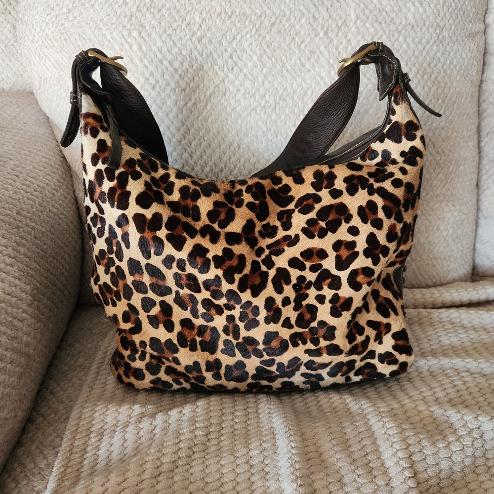 American West All Leather Cowhide Hobo Shoulder Bag